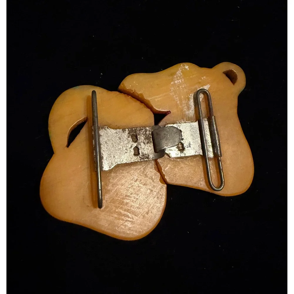 Pear Shaped Bakelite 2pc Buckle